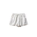 Shorts Feminino de Algodão e Linho com Laço – Estilo Prairie Chic