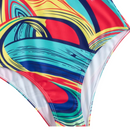 Maiô Feminino com Estilo Camuflado, Decote Sexy e Design Vintage