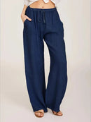Calça Feminina Wide Leg NoEnName_Null – Estilo Casual e Conforto para Todas as Estações