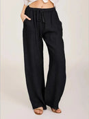 Calça Feminina Wide Leg NoEnName_Null – Estilo Casual e Conforto para Todas as Estações