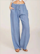 Calça Feminina Wide Leg NoEnName_Null – Estilo Casual e Conforto para Todas as Estações
