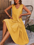 Vestido A-Line Casual Sem Mangas – Conforto e Elegância para o Verão
