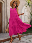 Vestido A-Line Casual Sem Mangas – Conforto e Elegância para o Verão