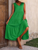 Vestido A-Line Casual Sem Mangas – Conforto e Elegância para o Verão