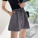 Shorts Feminino de Algodão e Linho com Laço – Estilo Prairie Chic
