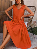 Vestido A-Line Casual Sem Mangas – Conforto e Elegância para o Verão