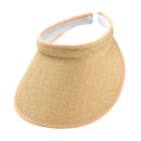Chapéu de Palha Feminino com Proteção Solar para Primavera e Verão
