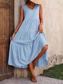 Vestido A-Line Casual Sem Mangas – Conforto e Elegância para o Verão