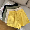 Shorts Feminino de Algodão e Linho com Laço – Estilo Prairie Chic