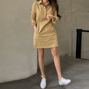 Vestido Camiseta Mini Casual com Botões – Conforto e Estilo para Todas as Estações
