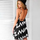 Vestido Feminino Estilo Praia com Estampa Listrada – Alças Finas e Caimento Solto
