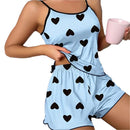Conjunto de Pijama Feminino com Alças Finas – Estilo e Conforto para o Verão