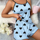 Conjunto de Pijama Feminino com Alças Finas – Estilo e Conforto para o Verão