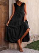 Vestido A-Line Casual Sem Mangas – Conforto e Elegância para o Verão