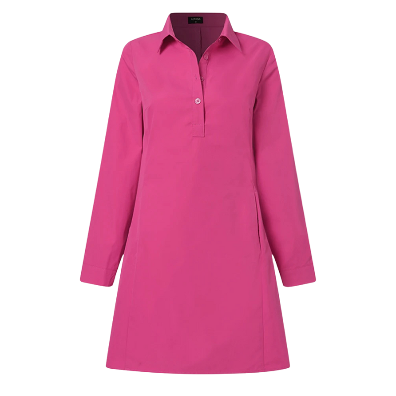 Vestido Camiseta Mini Casual com Botões – Conforto e Estilo para Todas as Estações