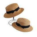 Chapéu de Palha Infantil com Proteção Solar para Primavera e Verão