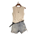 Blusa Feminina de Chiffon – Estilo Casual com Elasticidade e Conforto para Primavera e Verão