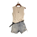 Blusa Feminina de Chiffon – Estilo Casual com Elasticidade e Conforto para Primavera e Verão