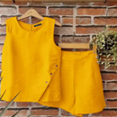 Conjunto Feminino Vintage de 2 Peças – Leveza e Elegância para o Verão