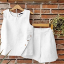 Conjunto Feminino Vintage de 2 Peças – Leveza e Elegância para o Verão