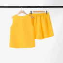 Conjunto Feminino Vintage de 2 Peças – Leveza e Elegância para o Verão